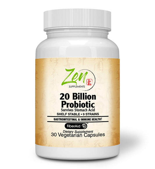 Probiotic with 20 Billion CFU and 9 Strains - 30 Vegcaps