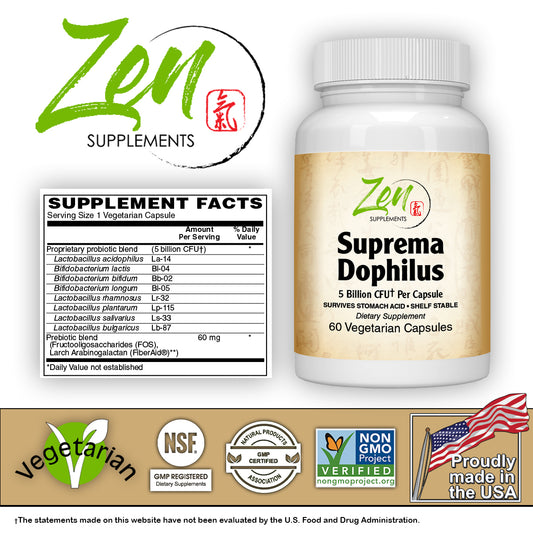 Suprema Dophilus 5 Billion CFU 8 Strain Probiotic