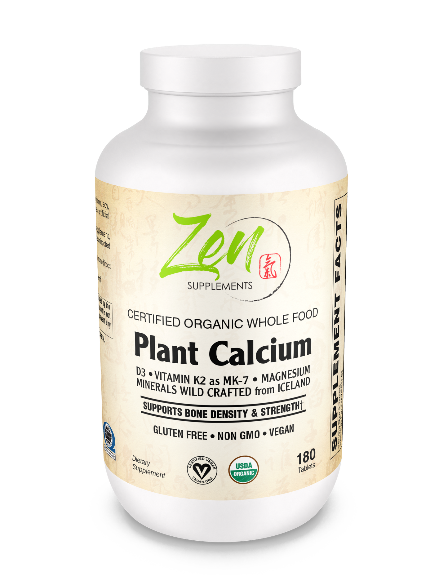 Organic Whole Food Plant Calcium 180 TAB