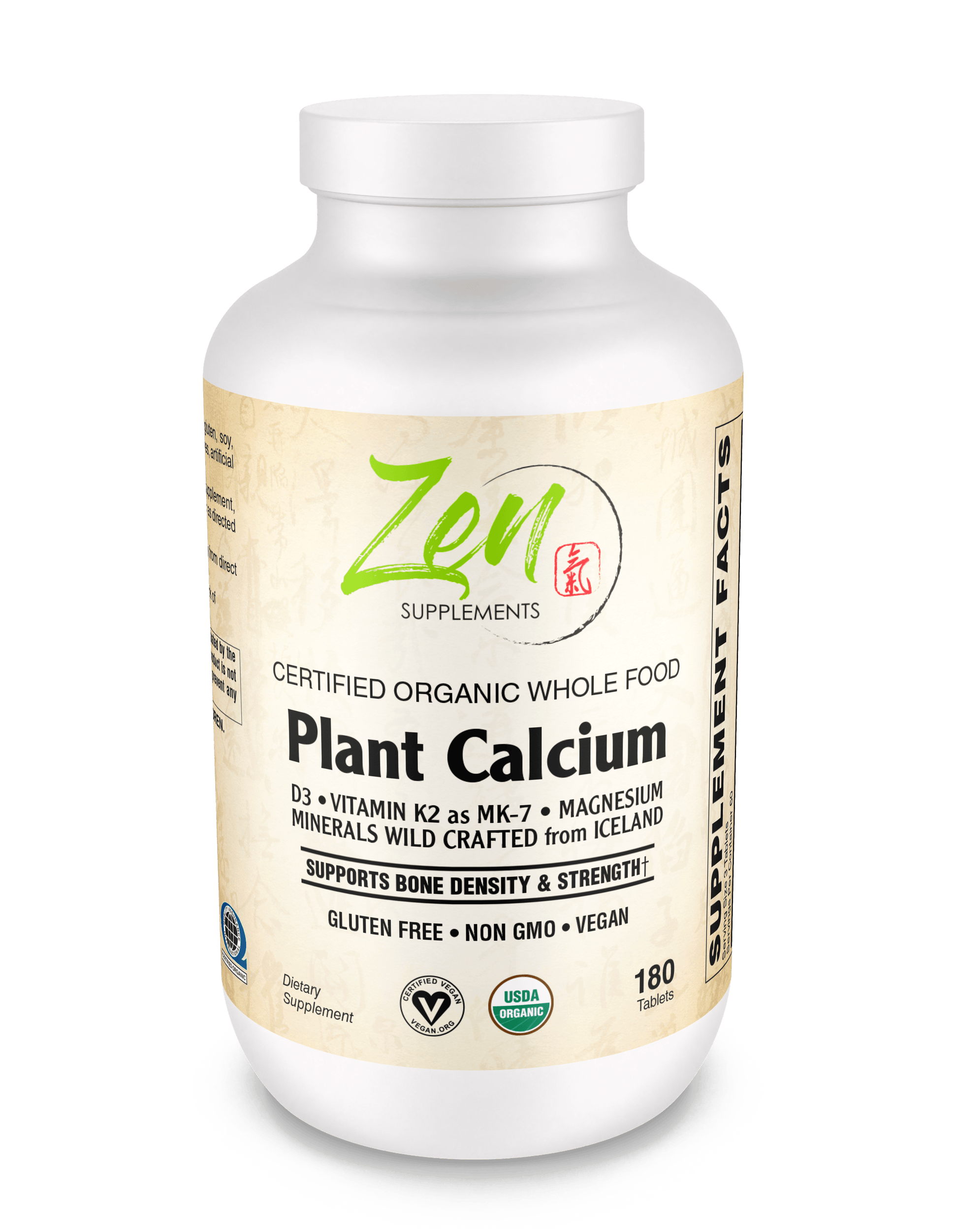Organic Whole Food Plant Calcium 180 TAB
