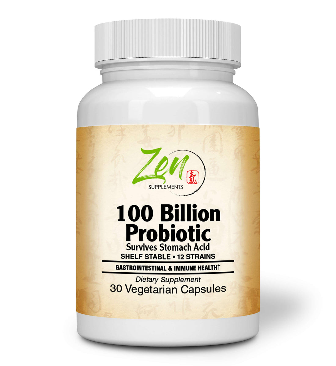 Zen's 100 Billion CFU Probiotic Broad Strains for complete Gut Health Coverage