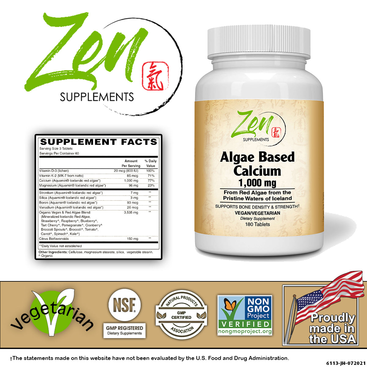 Icelandic Red Algae Based Calcium w/ D-3 & K-2