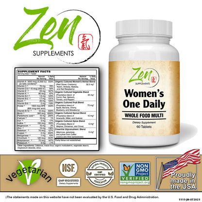 Women’s One Daily Organic Whole Food Multi-Vitamin - 60 Tabs