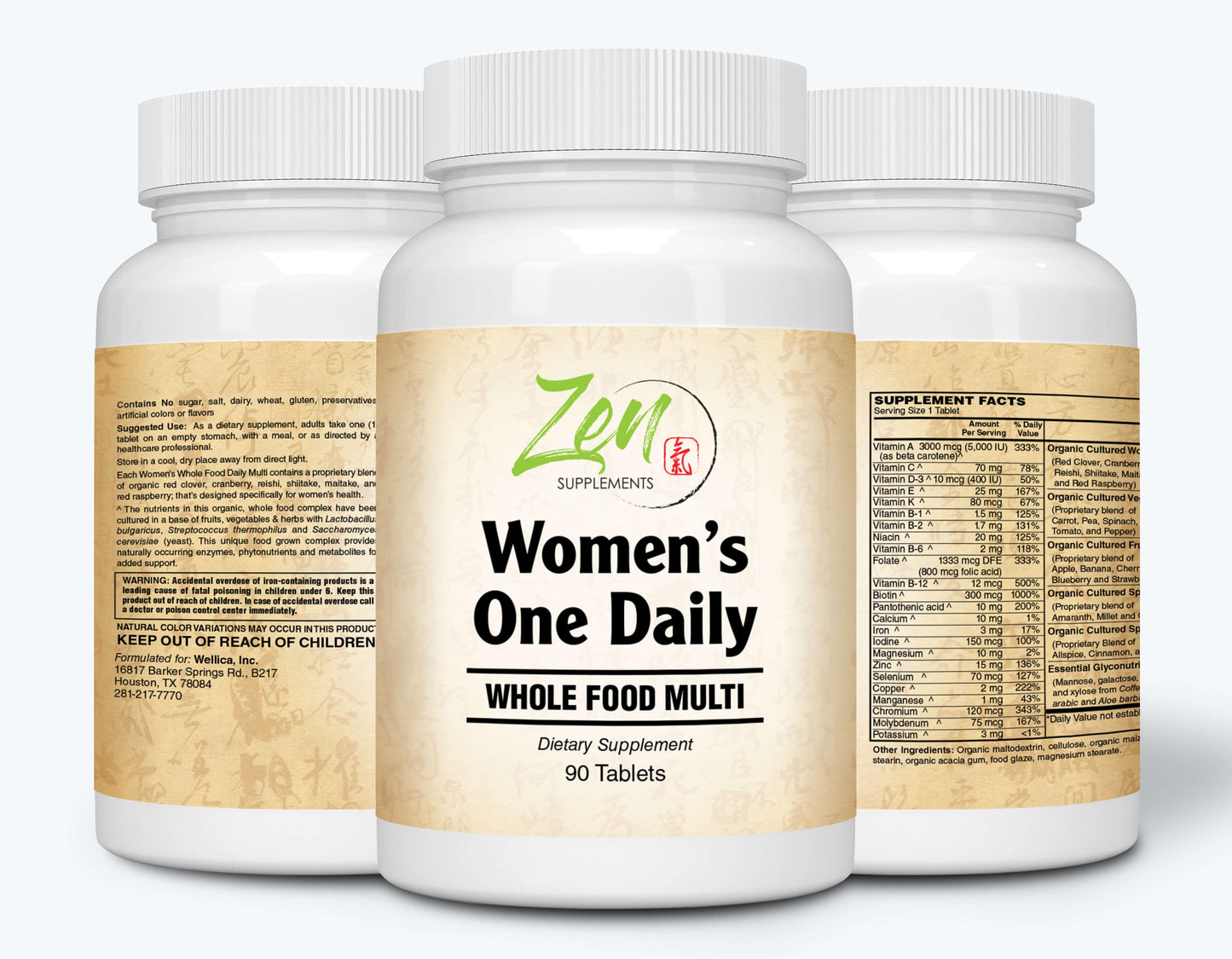 Women's One Daily Organic Whole Food Multi-Vitamin - 90 Tabs