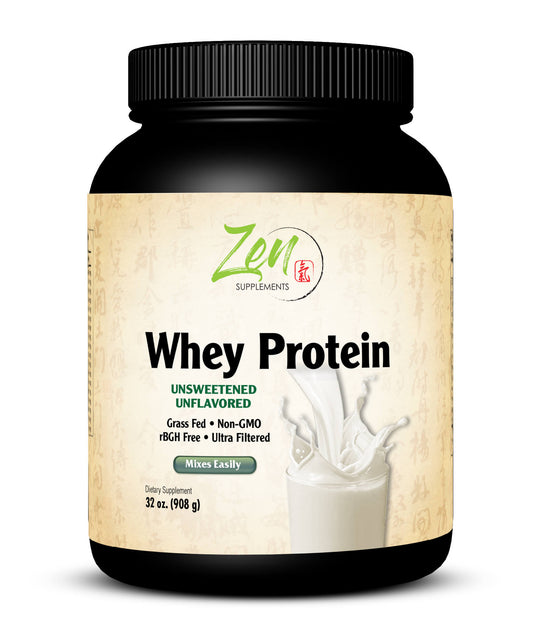 Organic Grass Fed Whey Protein - Unflavored - 32oz Powder