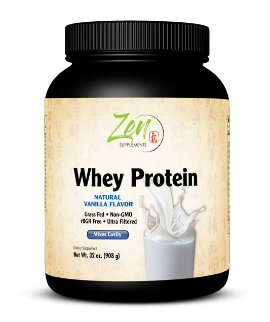 Organic Grass Fed Whey Protein - Vanilla - 32oz Powder