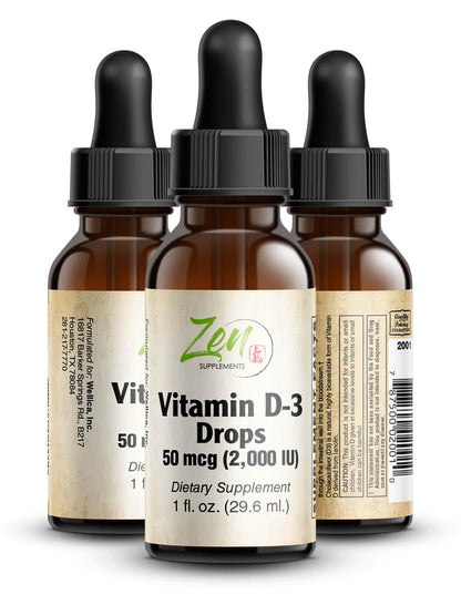 Vitamin D-3 2000IU Drops - 1oz Liquid