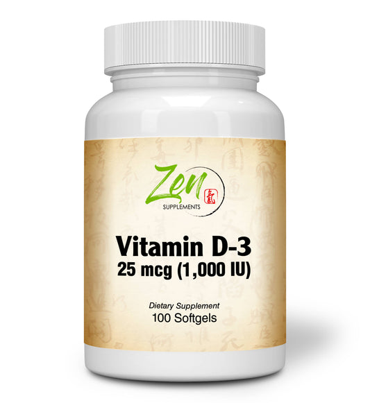 Vitamin D-3 1,000IU - 100 Softgel