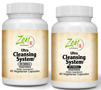 Ultra Cleansing System AM/PM Kit - 100% Herbal Blends - 30 Day Cleanse