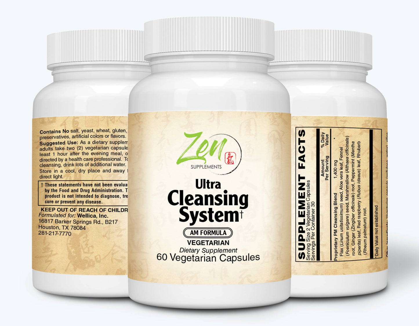 Ultra Cleansing System AM/PM Kit - 100% Herbal Blends - 30 Day Cleanse