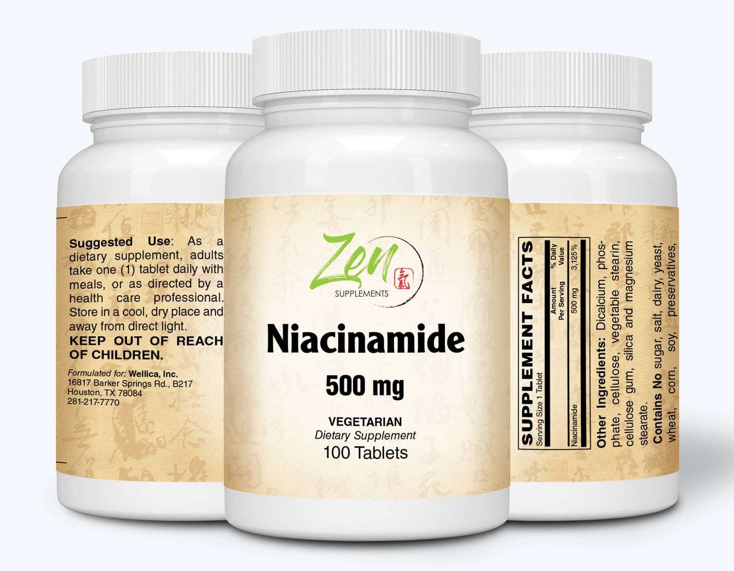 Niacinamide 500mg - With Vitamin B3 - 100 Tabs
