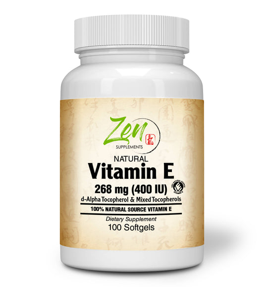 Vitamin E-400IU - With Mixed Tocopherols - 100 Softgel