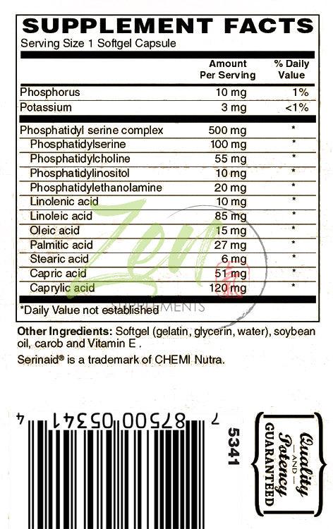 Phosphatidyl Serine Complex - Nootropic Support - 30 Softgel