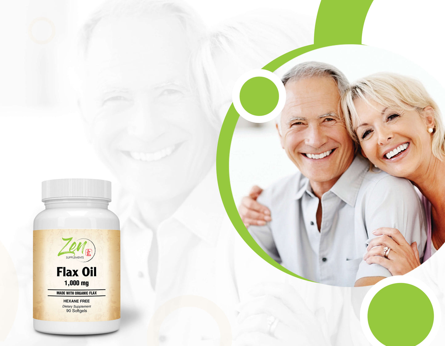 Flax Oils 1000 mg Organic Flax, Hexane Free  90 Softgels