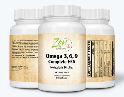 Omega 3-6-9 - Sourced from Deep Sea Fish, Flax Seed & Borage Oils - 60 Softgel