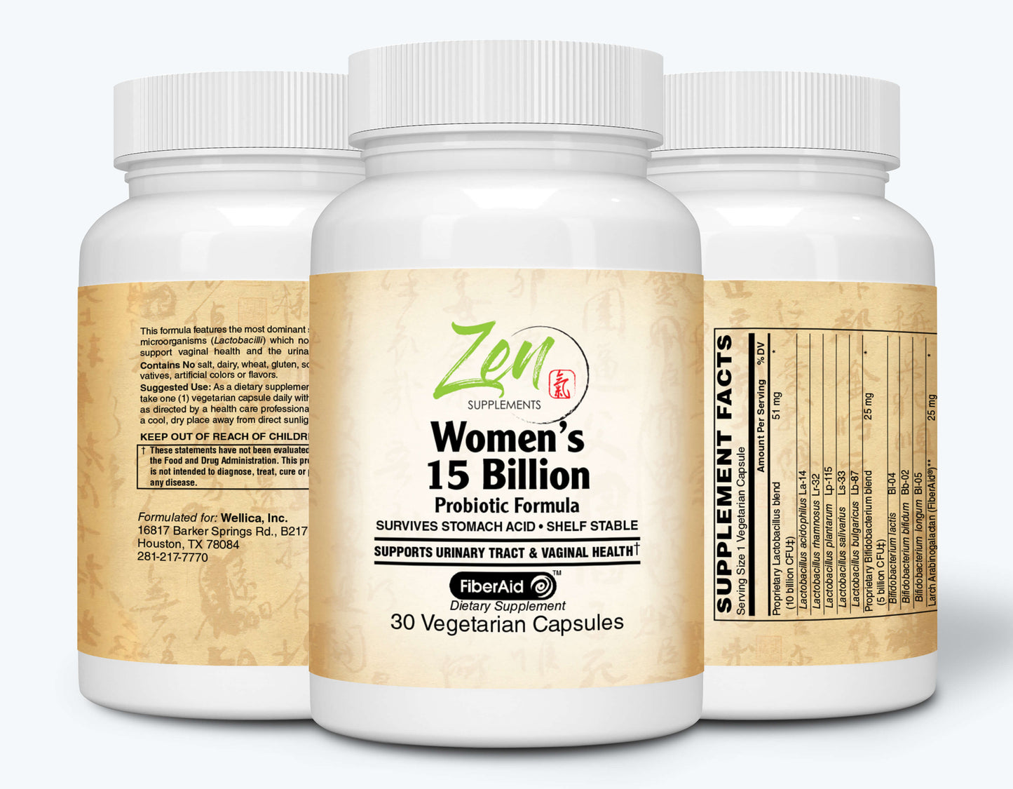 Women's Probiotic 15 Billion CFU - 30 Vegcaps