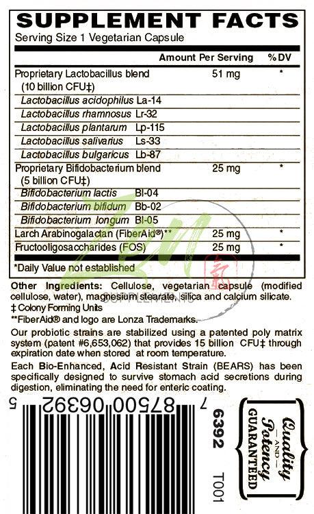 Women's Probiotic 15 Billion CFU - 60 Vegcaps