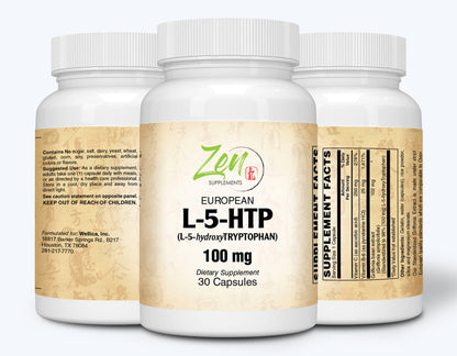 L-5HTP 100mg - With Vitamin C & B-6 - 30 Caps