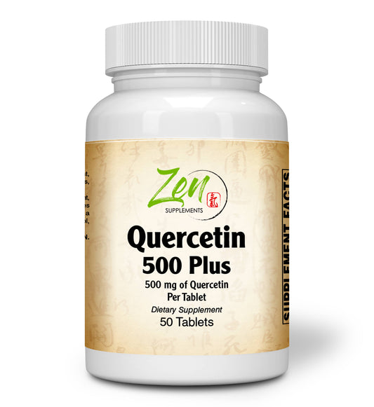 Quercetin 500-Plus Antioxidant - With Vitamin C, Bromelain & Turmeric - 50 Tabs