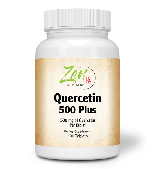 Quercetin 500-Plus Antioxidant - With Vitamin C, Bromelain & Turmeric - 100 Tabs