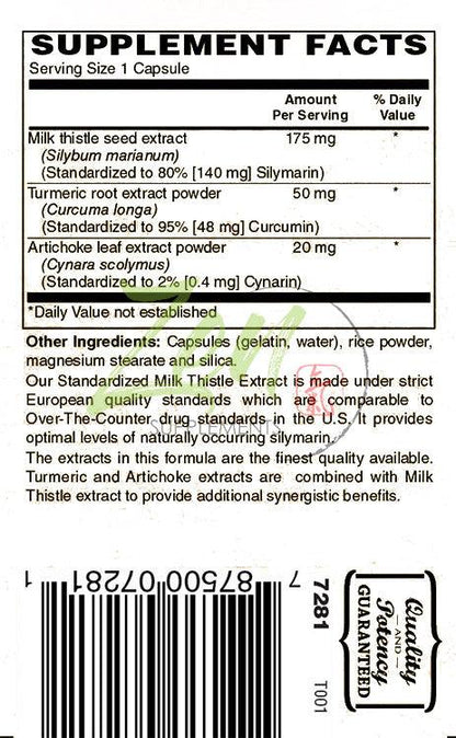 Milk Thistle Extract Plus 175mg - 60 Caps