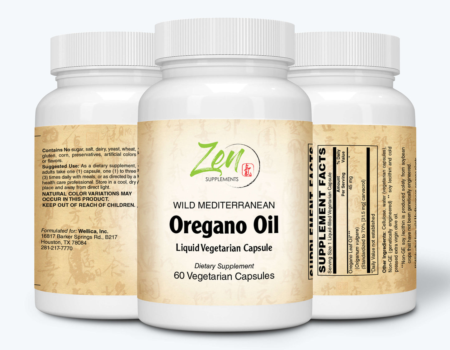 Oregano Oil - Standardized to 45 Mg 70% Carvacrol - 60 Vegcaps