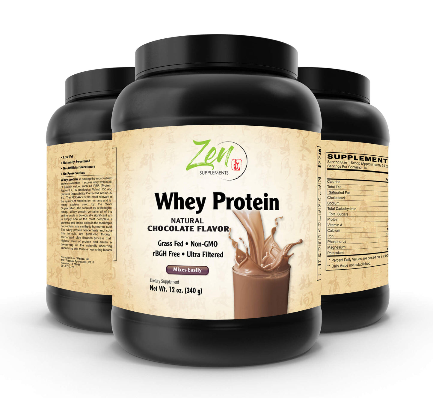 Organic Grass Fed Whey Protein - Chocolate - 12oz Powder
