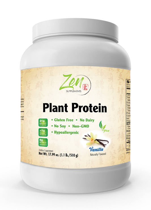 Organic Non-GMO Plant Protein - Vanilla - 510G 1.1 LB Powder
