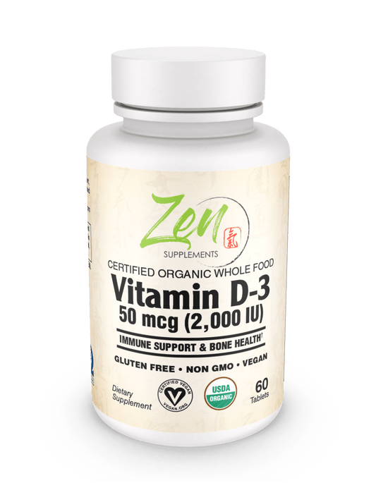 Organic Whole Food Vegan Vitamin D-3 50 Mcg (2,000 Iu) 60 Chewable Lozenges