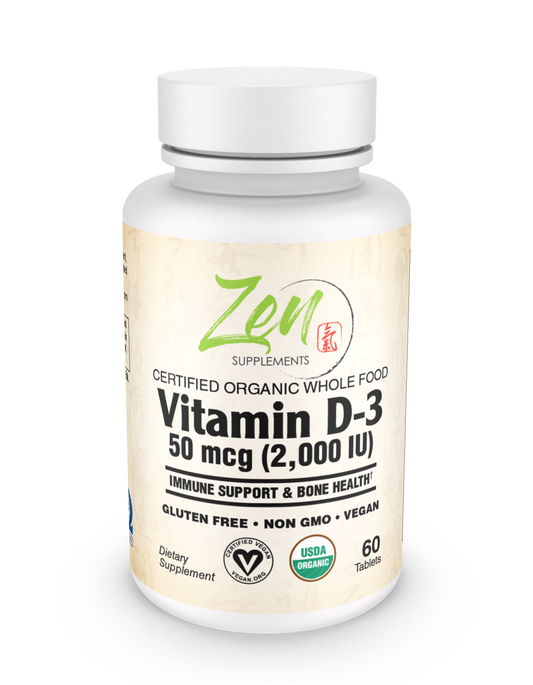 Organic Whole Food Vegan Vitamin D-3 50 Mcg (2,000 Iu) 60 Chewable Lozenges