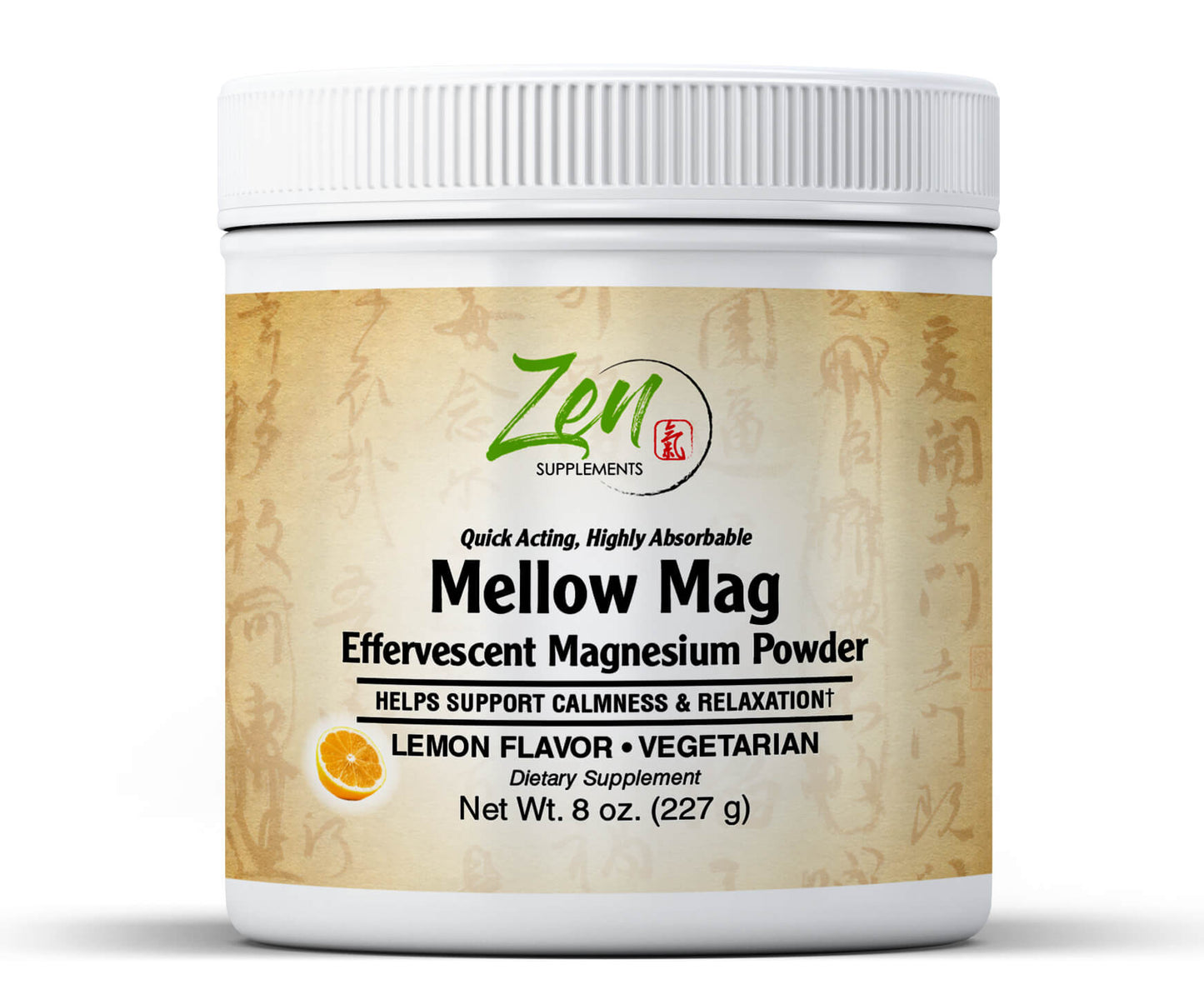 Mellow Mag-Lemon Flavor Magnesium Carbonate - 8oz