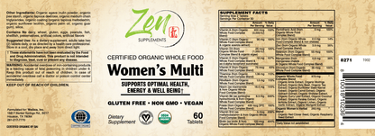 Organic Whole Food Women's Multi 60 TAB