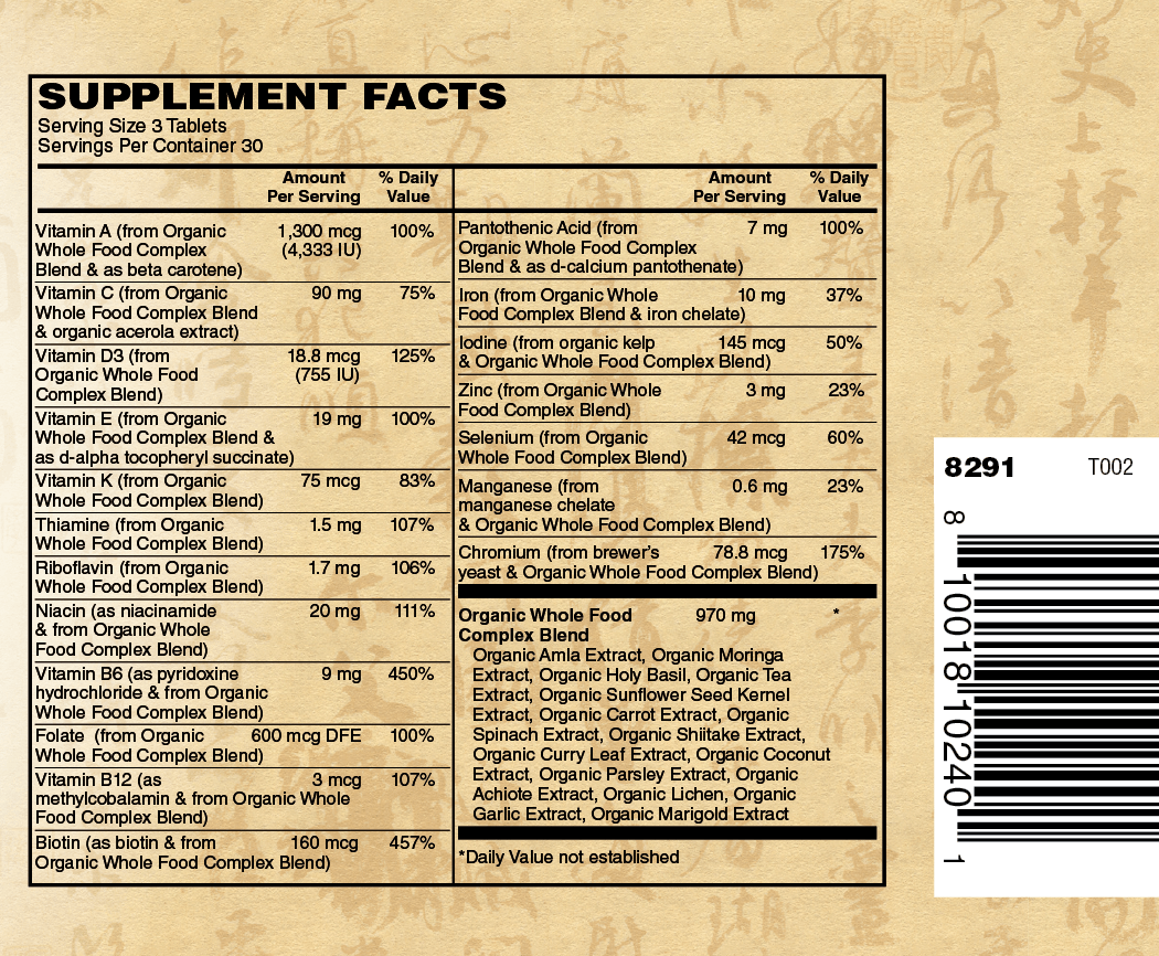 Organic Whole Food Prenatal Multivitamin 180 TAB