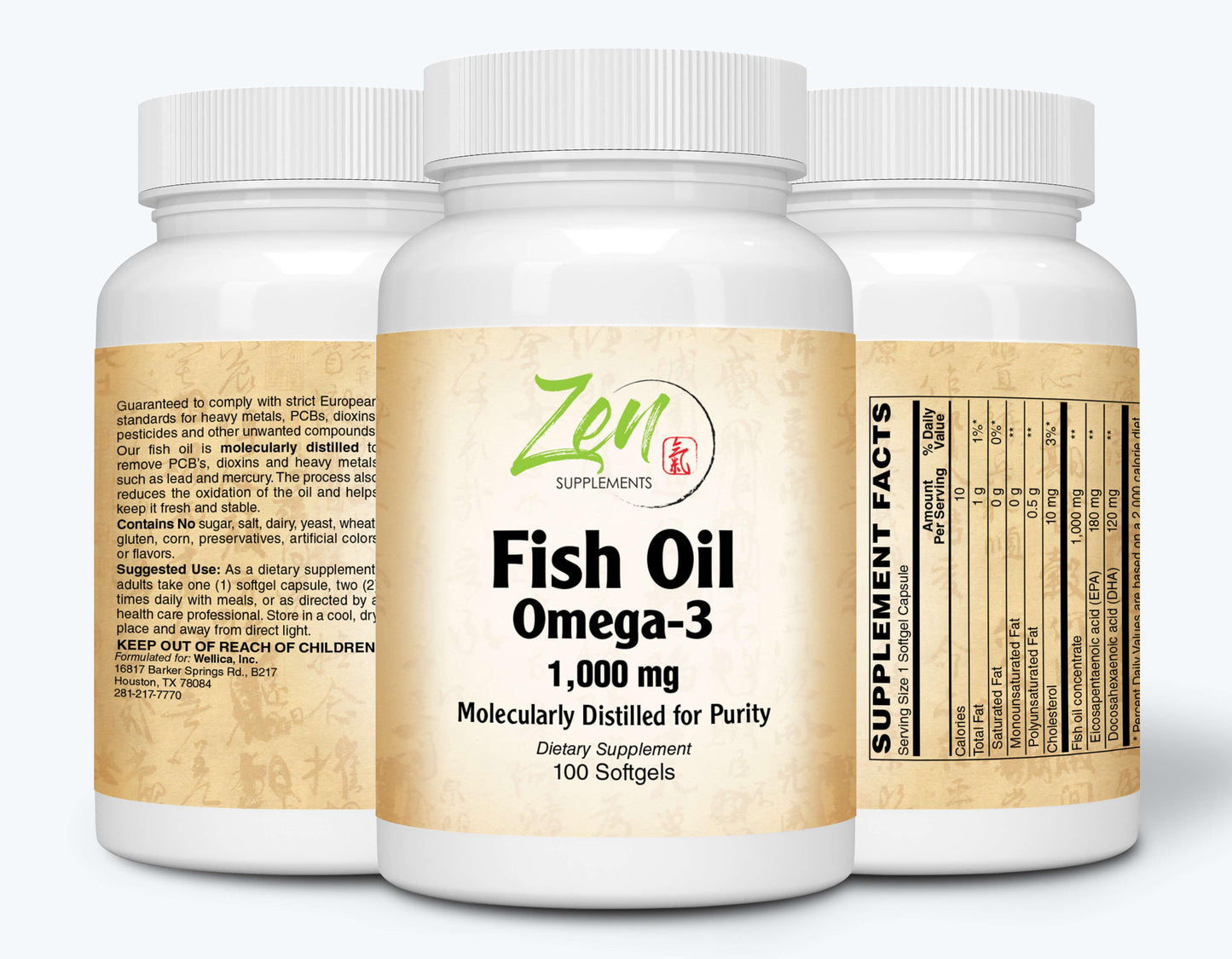 Omega-3 1000mg - With EPA &DHA (180/120) - 100 Softgel