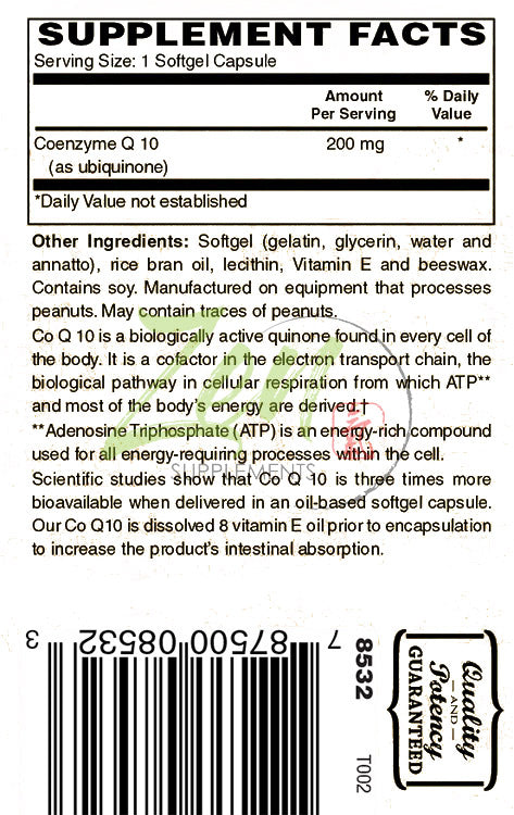 CoQ10 200mg - 30 Softgel