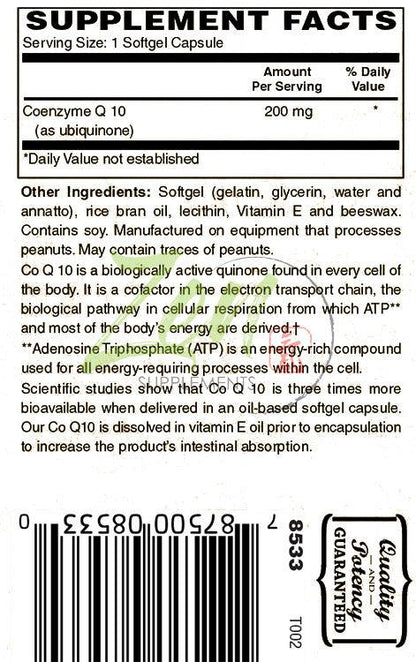 CoQ10 200mg - 60 Softgel