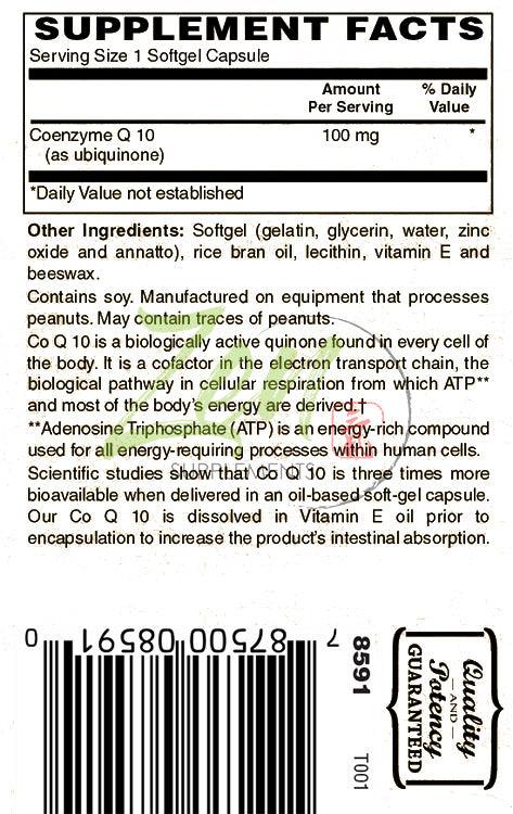 CoQ10 Ubiquinone 100mg - 30 Softgel