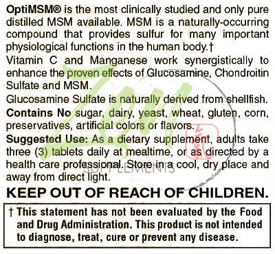 Glucosamine Chondroitin MSM - 90 Tabs