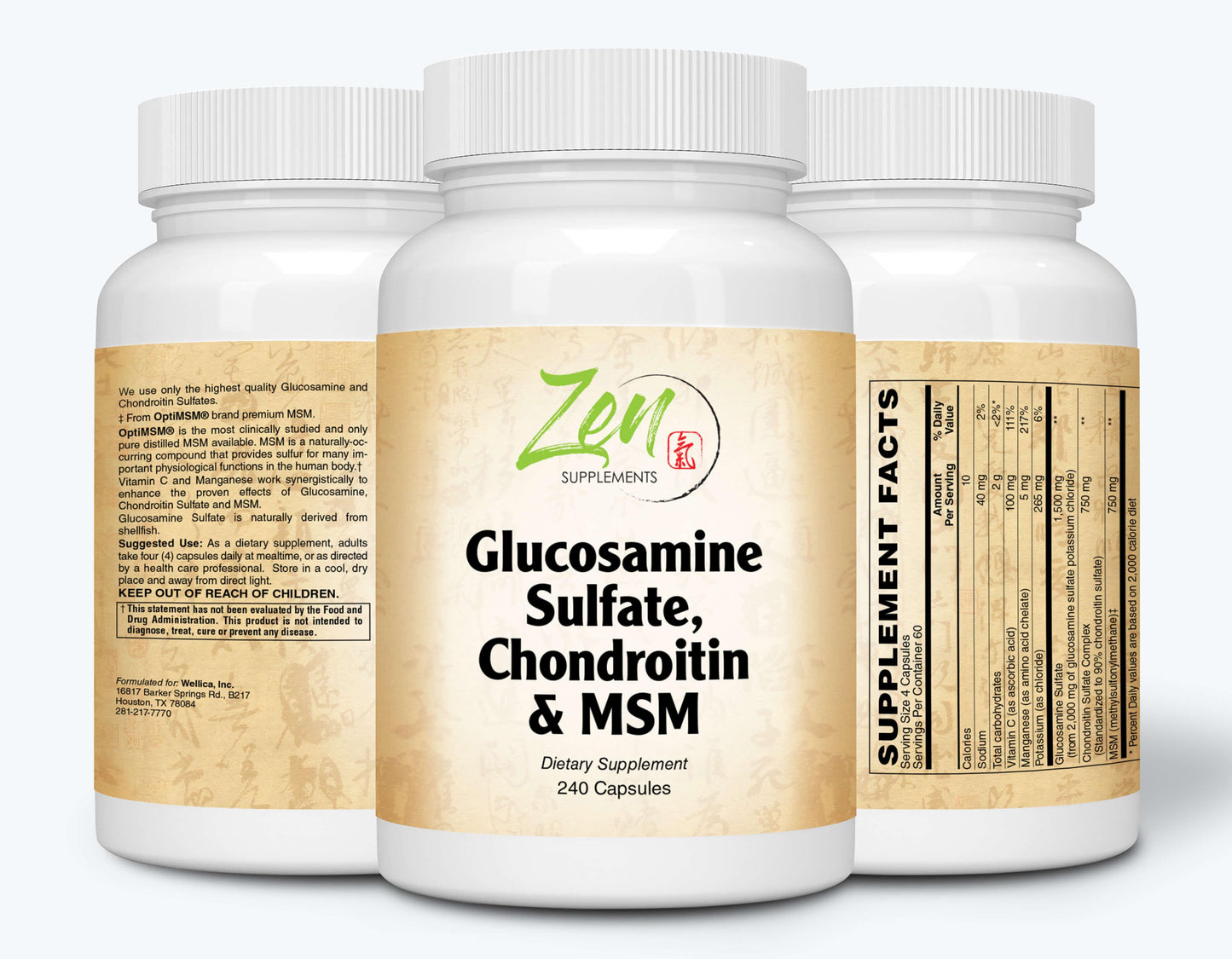 Glucosamine Chondroitin MSM - 240 Caps