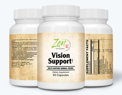 Vision Support - With Lutein, Bilberry, Eyebright & Carotenoids - 60 Caps