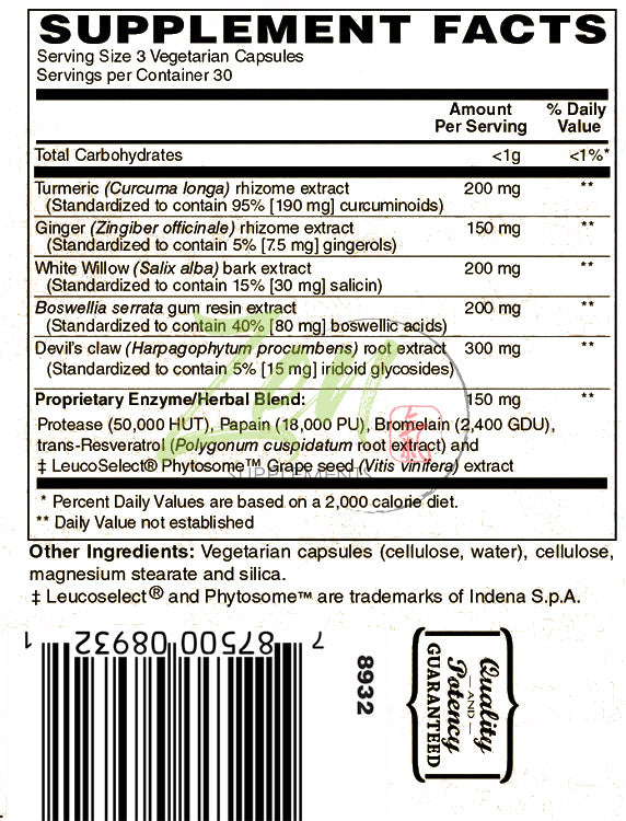 Inflammove Enzyme & Herbal Blend - 90 Vegcaps