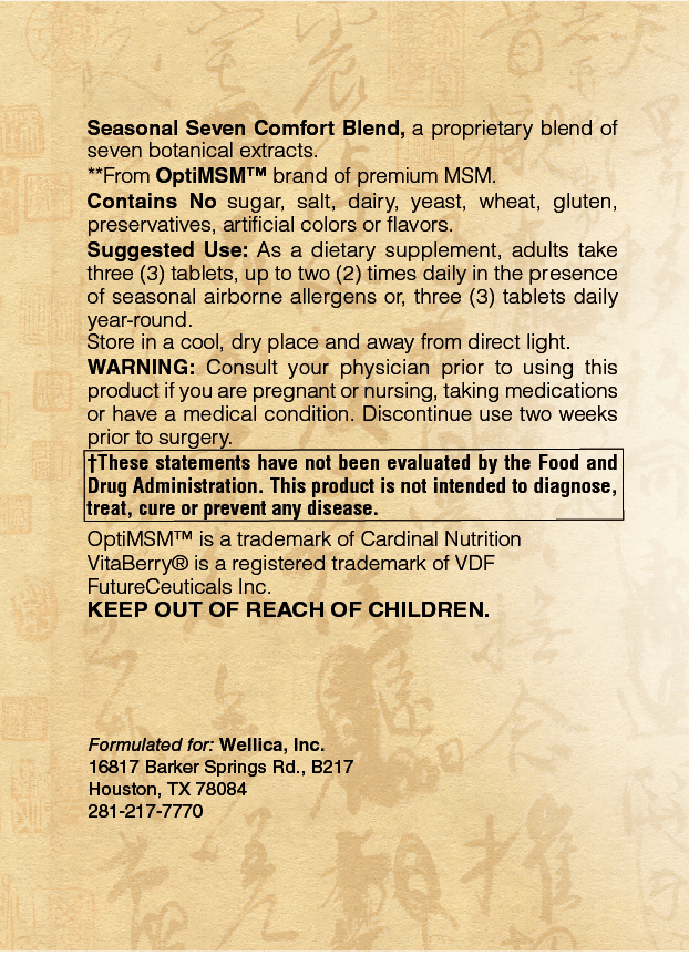 All Season Support Supplement previously Allergy 7