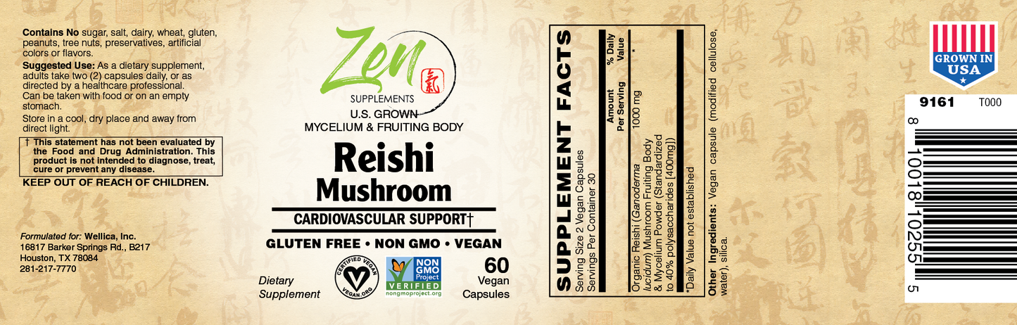 Organic Reishi Mushroom Supplement