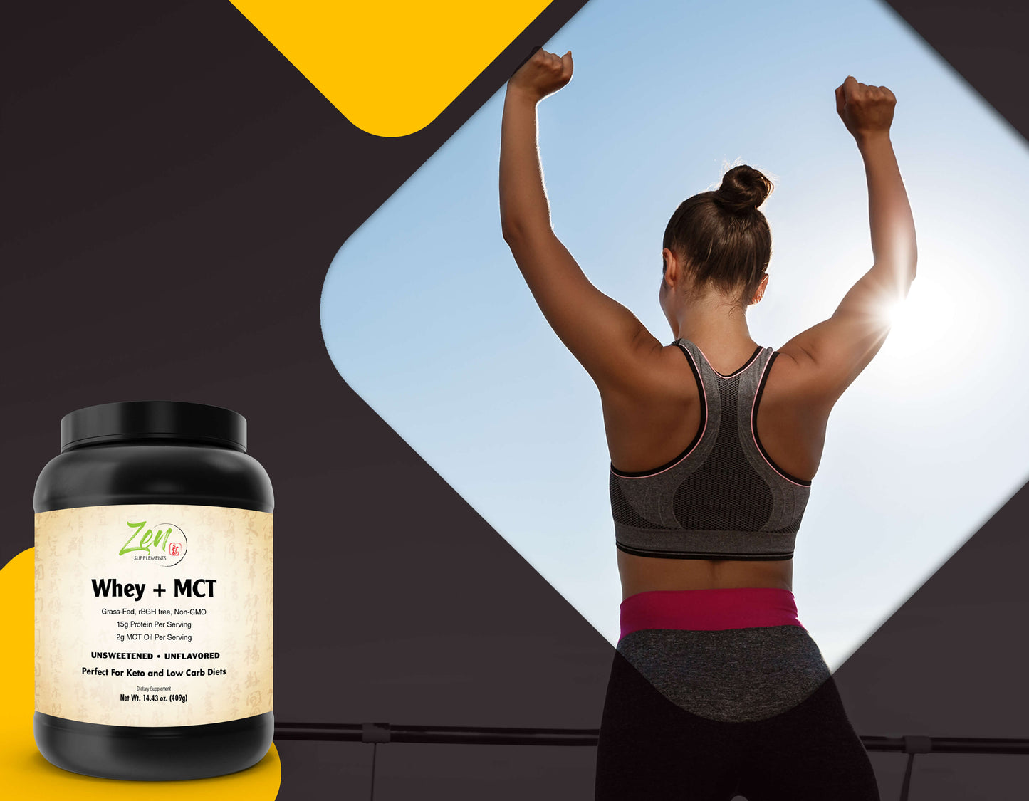 Whey Protein + MCT Powder - 409g Powder