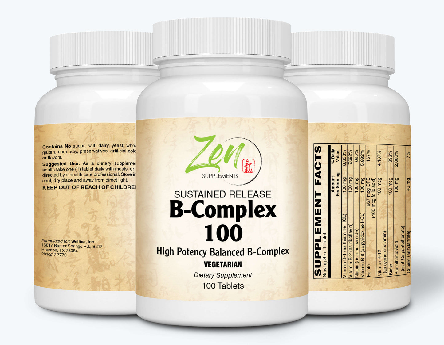 B-Complex 100 Sustained Release - 100 Tabs